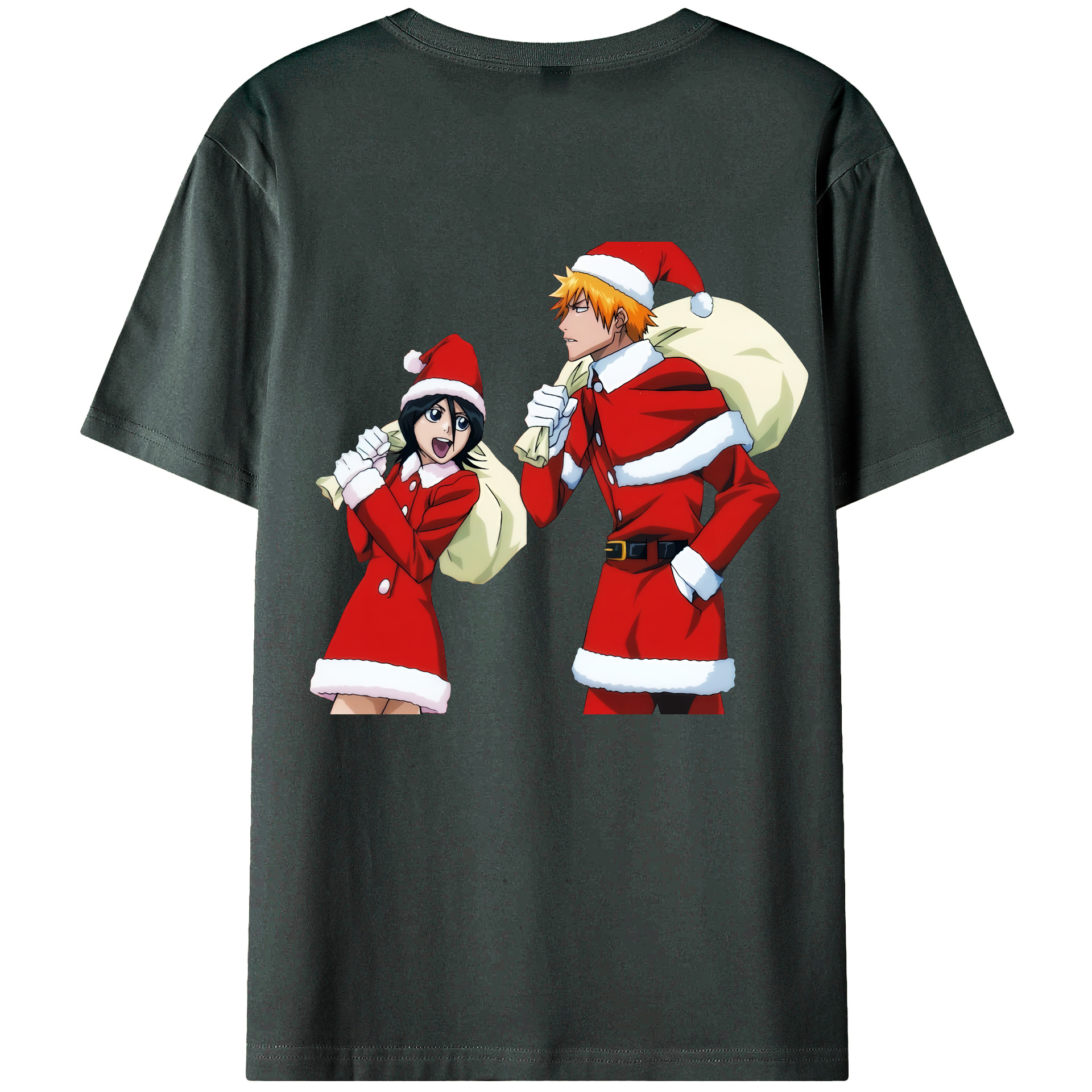 （画像用） ブリーチ 朽木ルキア BLEACH Kuchiki Rukia 綿100％ メンズ半袖Tシャツ（バックプリント） 通気性
